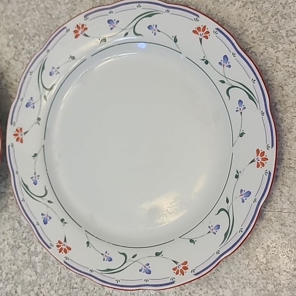 Floral Patterned Dinner Plates Set Of 4 - (4 Dinner 4 Salad) - Picture 3 of 10